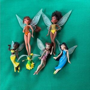 Disney Tinkerbell Fairy Friends Fawn Iridessa Silvermist Rosetta figure lot